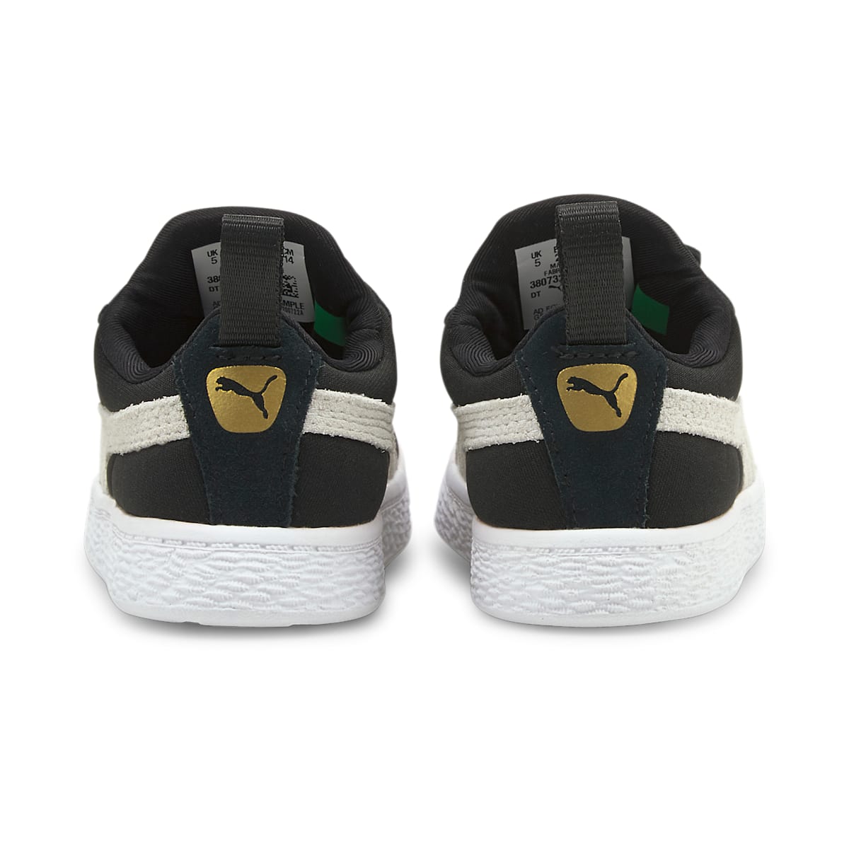 (TD) PUMA Suede Light-Flex V 'Black White' 380732-01