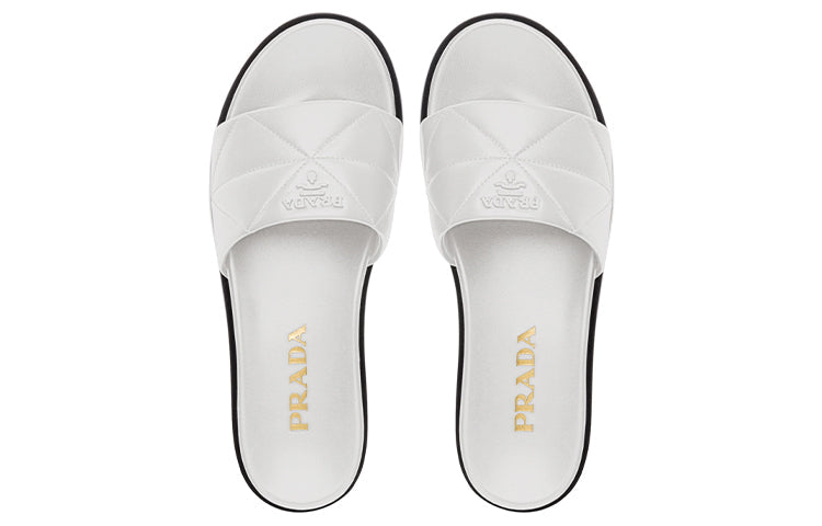 (WMNS) PRADA Quilted Logo Sandals 'White' 1XX575_038_F0009_F_020