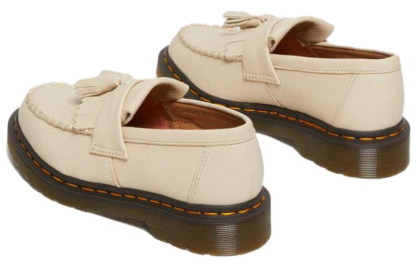 (WMNS) Dr.Martens Adrian Virginia Leather Tassel Loafers 'Parchment Beige' 22760292
