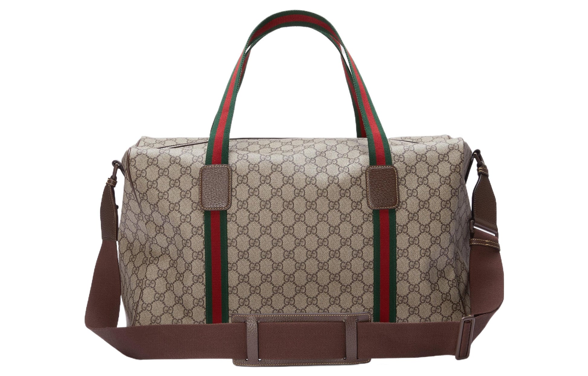 Gucci Medium Duffle Bag With Web 'Beige Brown' 758664-FACK7-9768