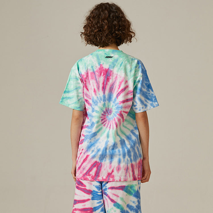 PJs Vigor Tie Dye Printing Short Sleeve Unisex Multi-Color 20SSTS1022-P