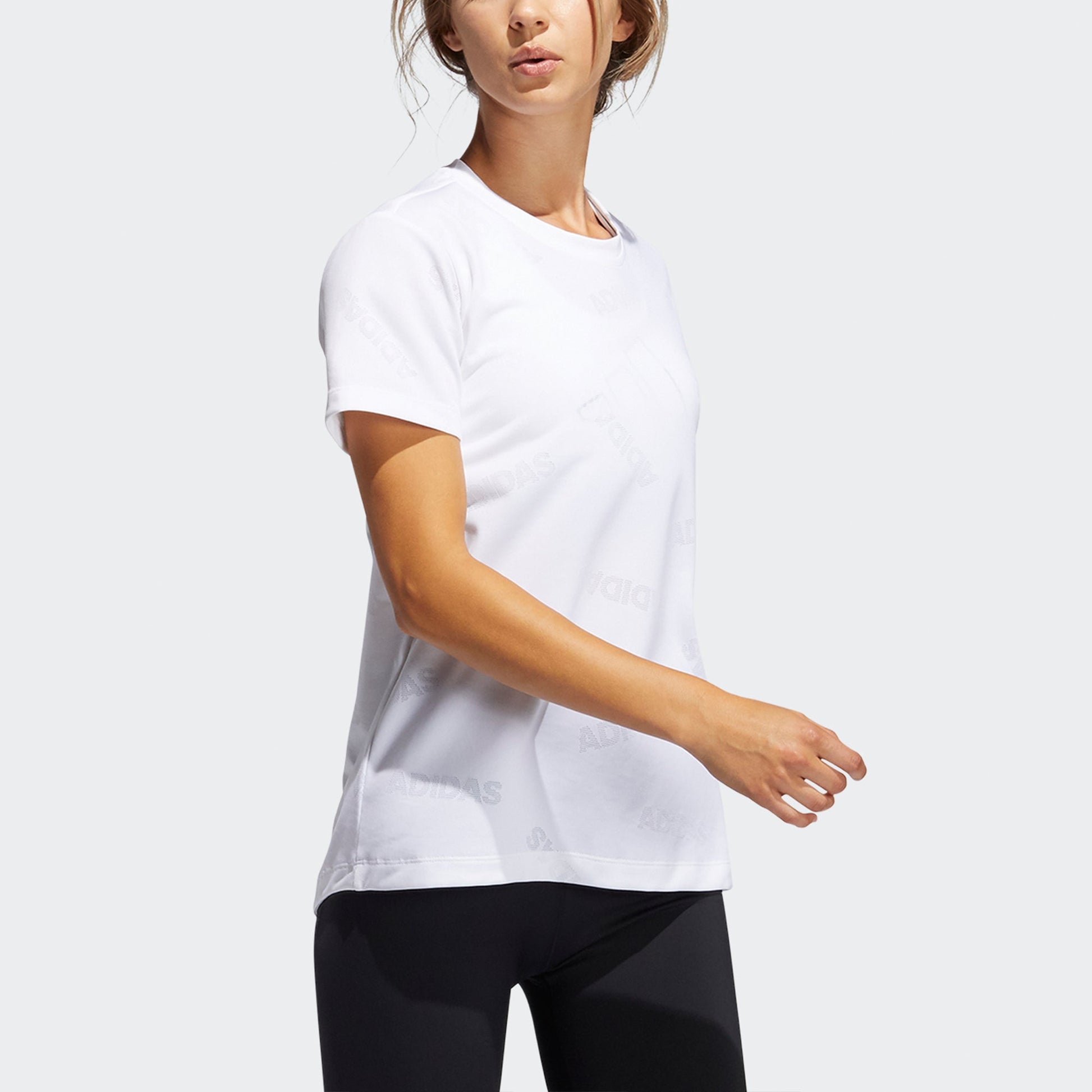 (WMNS) adidas Aeroknit Tee Training Sports Quick Dry Short Sleeve White T-Shirt GQ9430