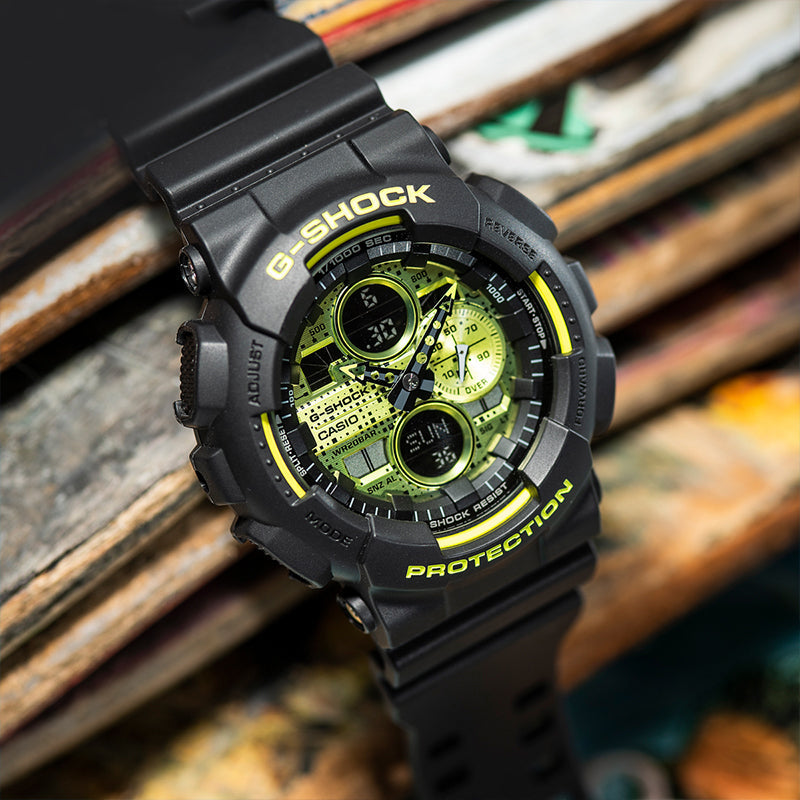 CASIO G-Shock Analog-Digital 'Black Green' GA-140DC-1A