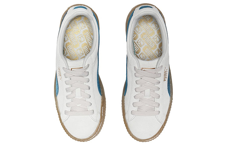 (WMNS) PUMA Suede Platform Core Grey/Blue/Gum 373934-02