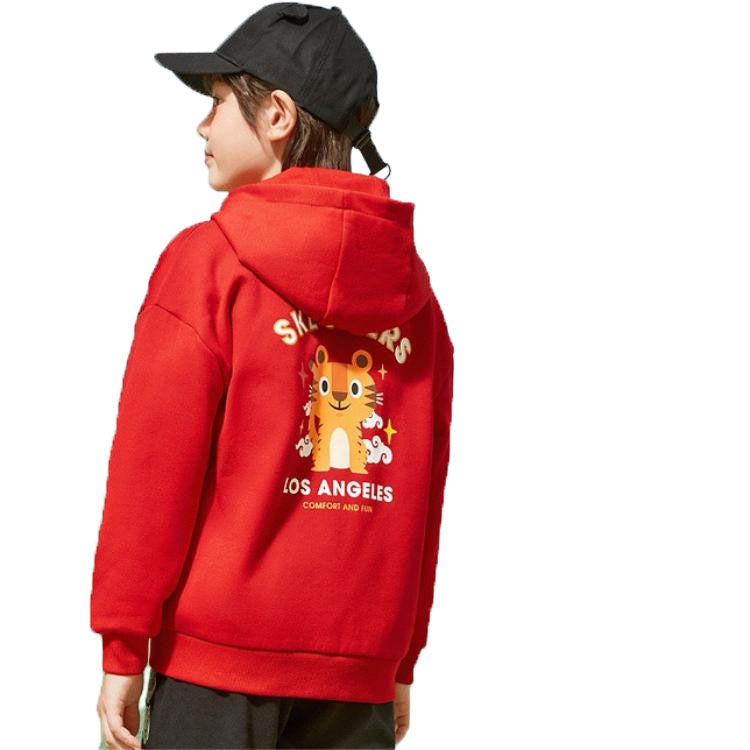 (GS) Skechers CNY Series Graphic Jacket 'Black Red' L122K095