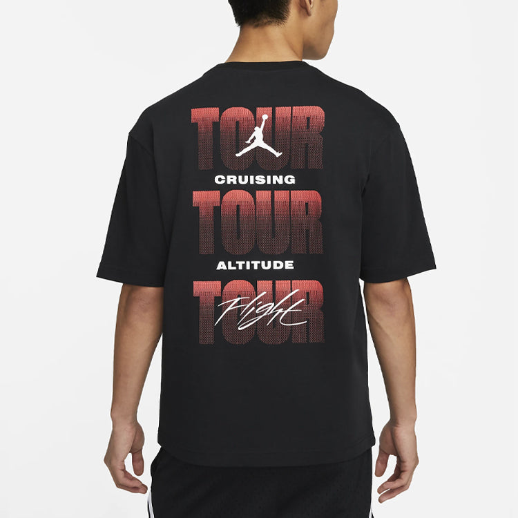 Air Jordan Flight Heritage '85 Pattern Printing Short Sleeve Black DH8965-010