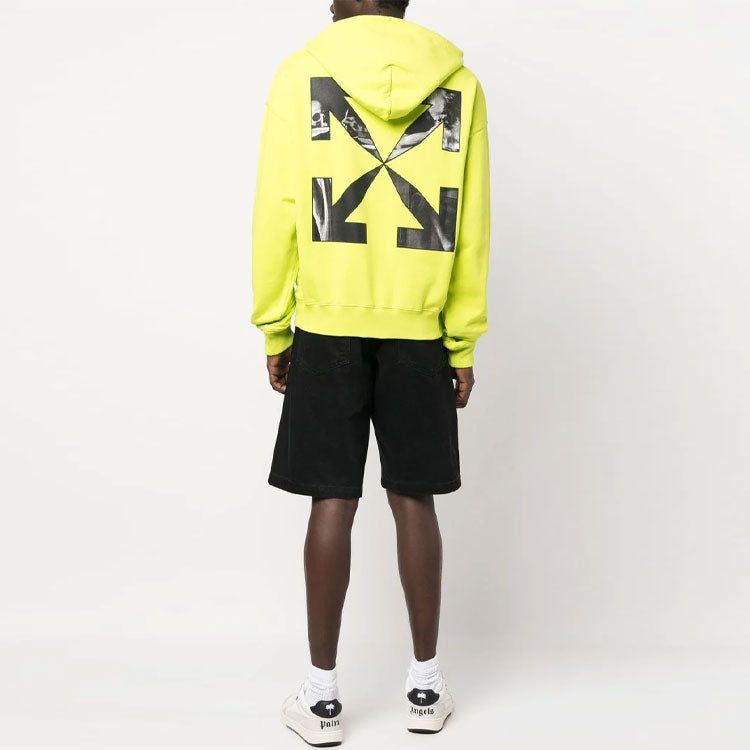 Off-White Caravaggio Arrows Hoodie 'Lime' OMBB037S23FLE0015010