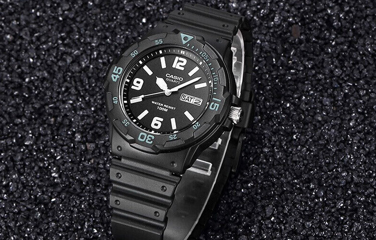 CASIO Sports Waterproof Shockproof Mens Black Analog MRW-200H-1B2