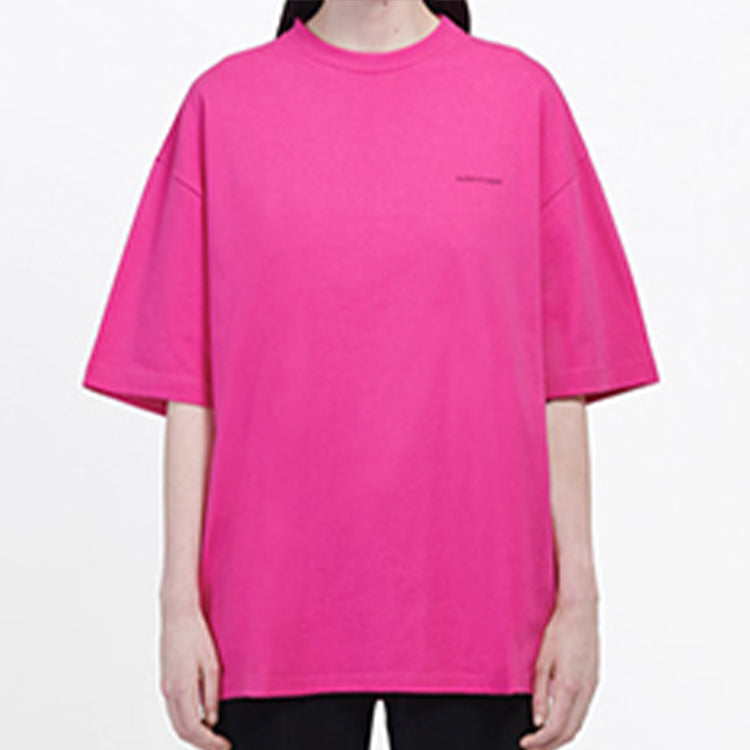 Balenciaga Retro Logo Short Sleeve Unisex Pink 556104TBV435630