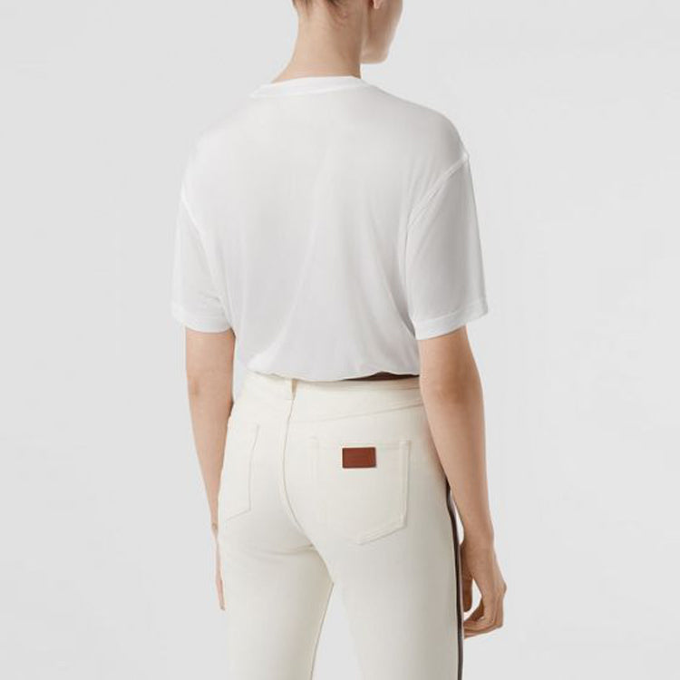 Burberry SS21 Printing Round-neck Tee White 80161361