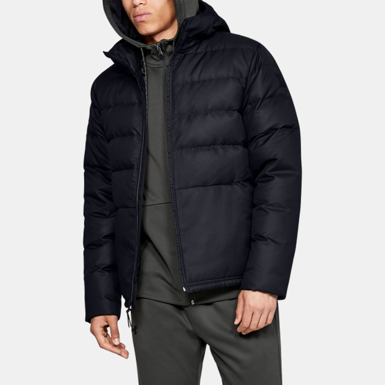 Under Armour Sportstyle Down Hooded Jacket 'Black' 1342693-001
