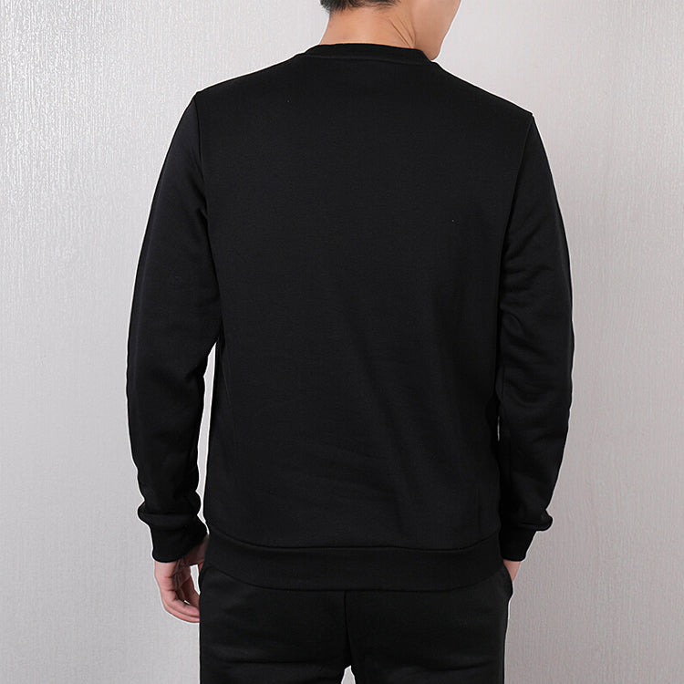 adidas Crew Basketball Sports Printing Round Neck Pullover Black DZ2489