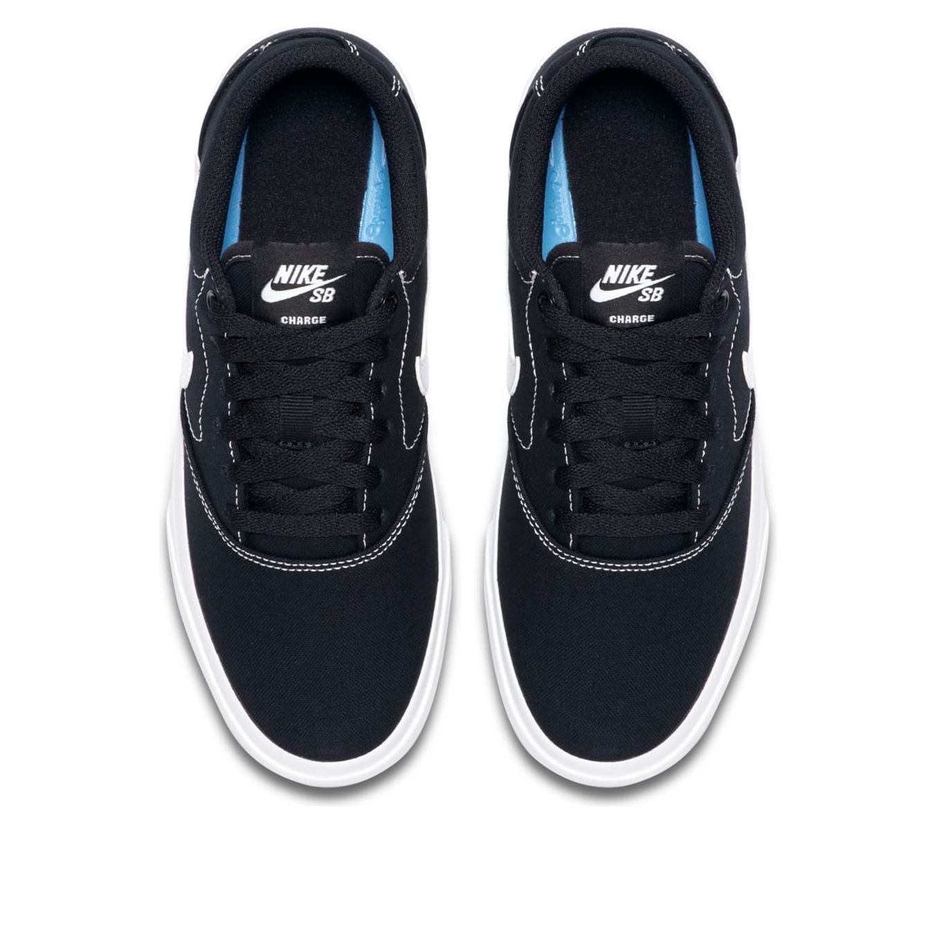 (GS) Nike SB Charge Canvas 'Black White' CQ0260-001
