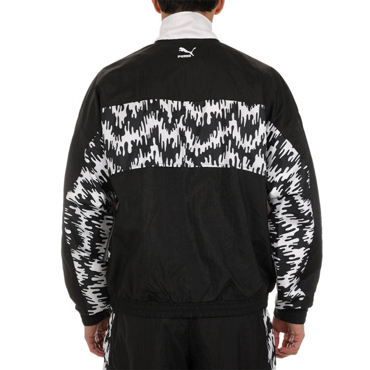 PUMA TFS OG AOP Track Jacket Retro Sports Black White 597042-01