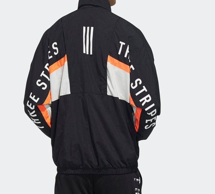 adidas Zipper Stand Collar Woven Jacket Black FM5455