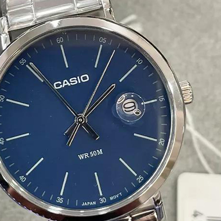 CASIO Male DRESS Japan / South Korea Fashion Sports Blue Analog MTP-E175D-2EVDF