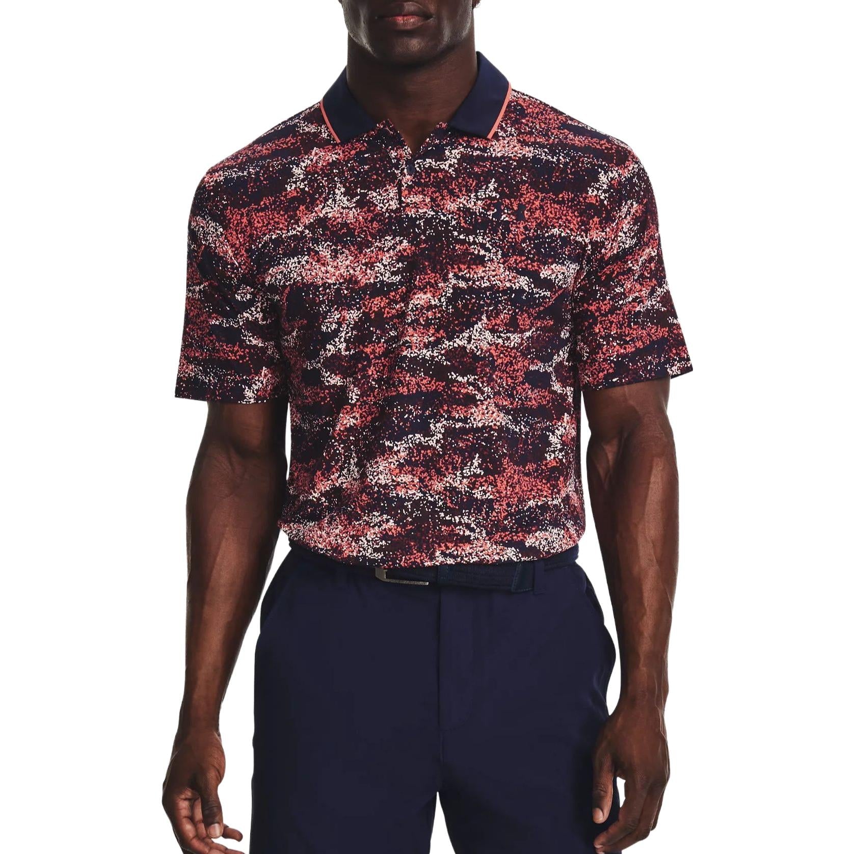 Under Armour Iso-Chill Edge Polo Shirt 'Red Navy' 1377365-410