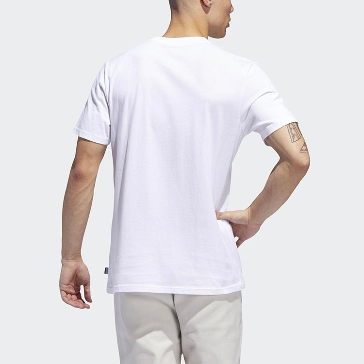 adidas originals Nestor Tee Printing Round Neck Sports Short Sleeve White DU8319