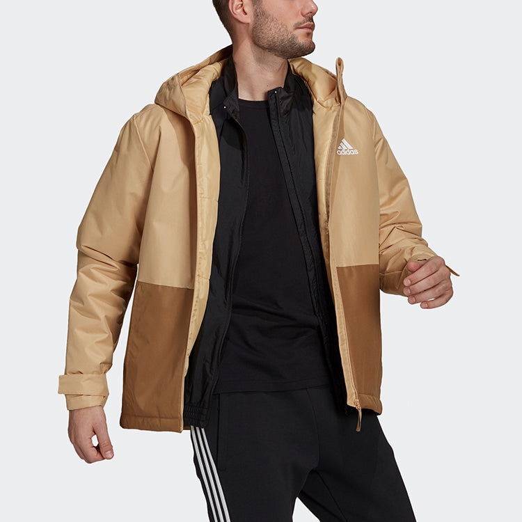 adidas Bsc St In H J Splicing hooded logo Sports Jacket Yellow GN3242