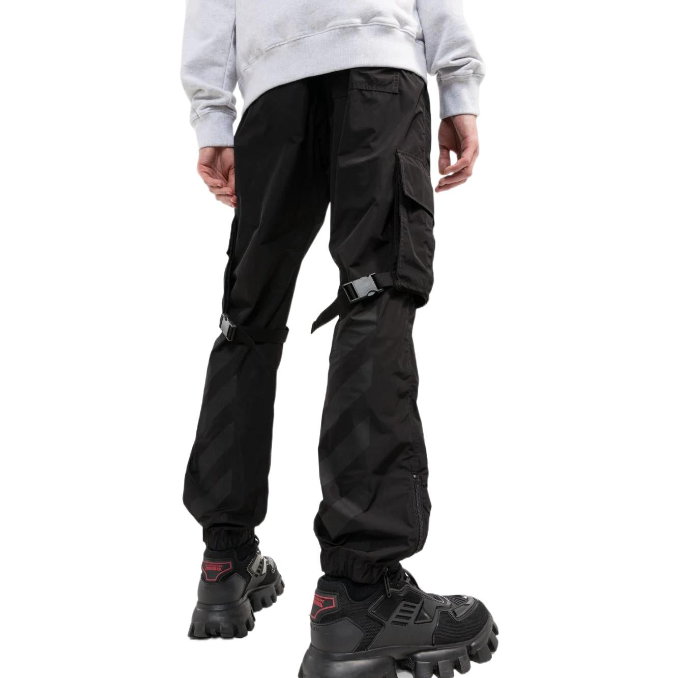Off-White Straight-leg Cargo Trousers 'Black' OMCF031C99FAB0021010