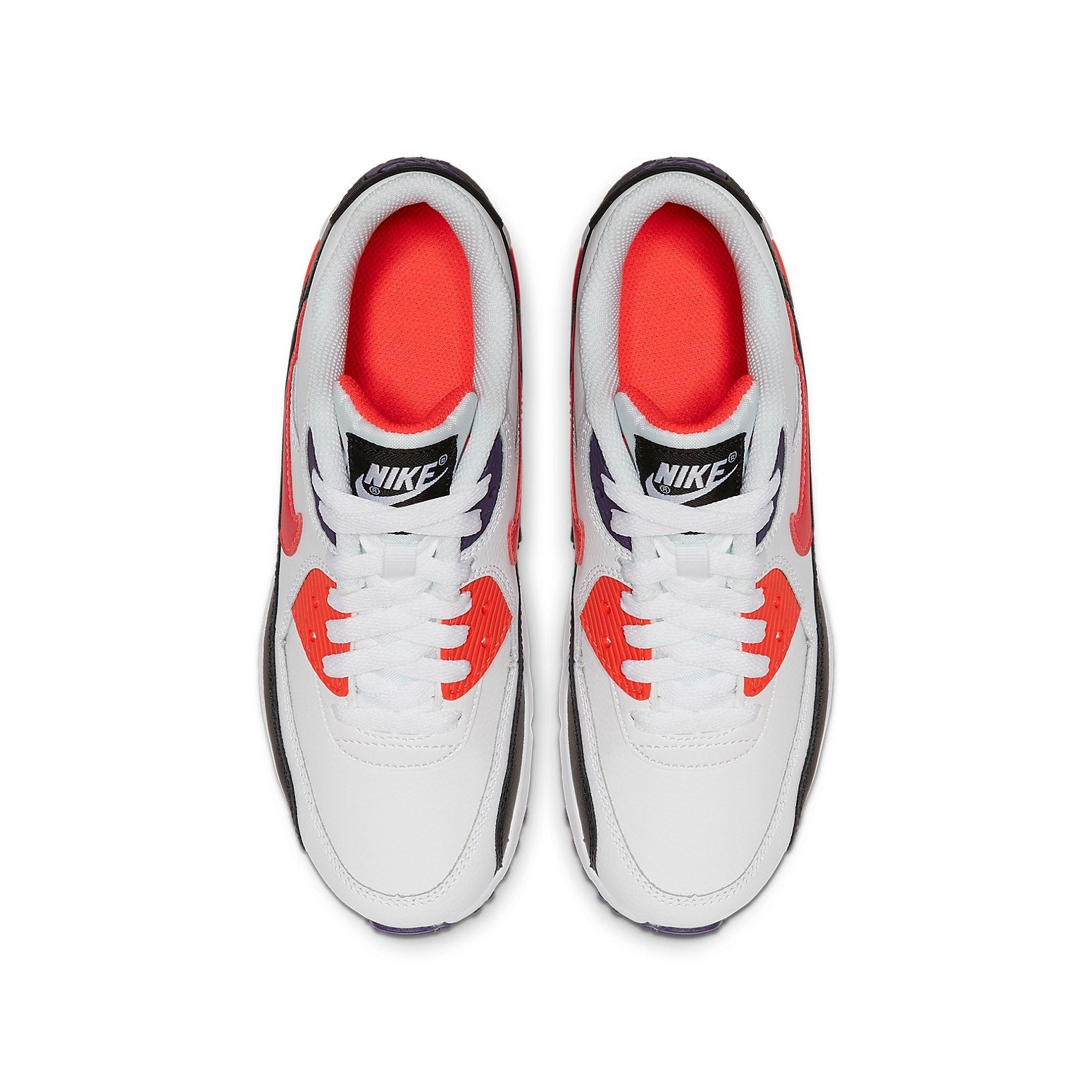 (GS) Nike Air Max 90 Leather 'White Bright Crimson' 833412-117