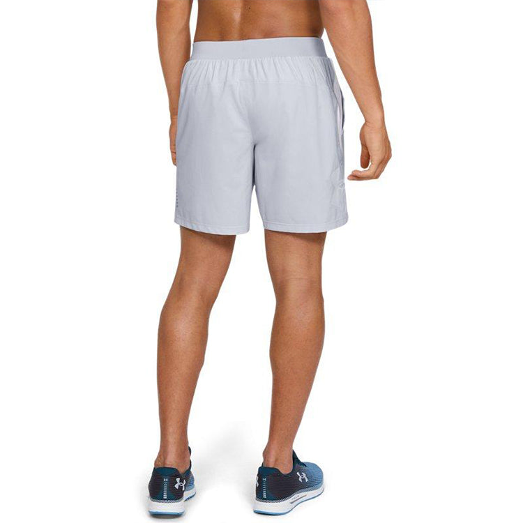 Under Armour Qualifier Speedpocket Branded Linerless 7inch Shorts 'Grey' 1350888-014