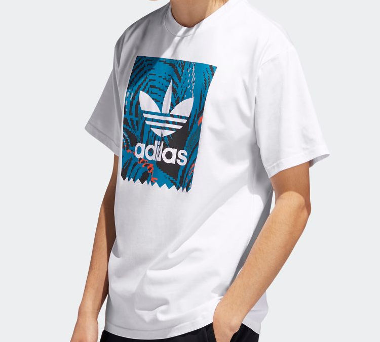 adidas originals Blue Printing Short Sleeve White EC7361