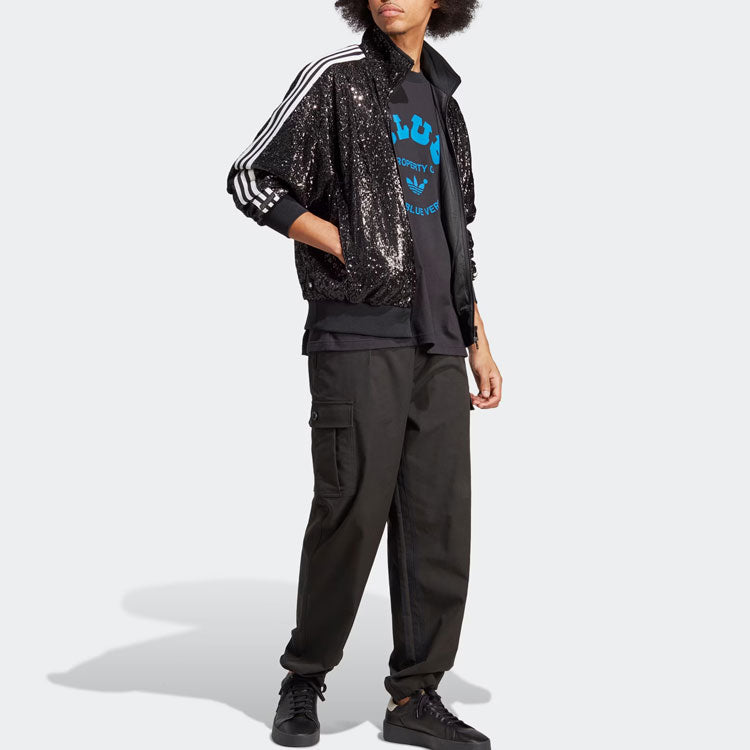 adidas originals Sequin Track Jacket 'Black' IA2461