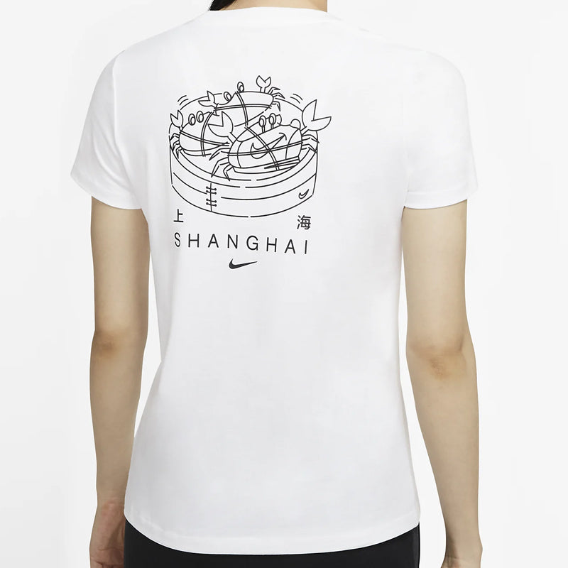 (WMNS) Nike Sportswear Logo Short Sleeve White CZ3594-100