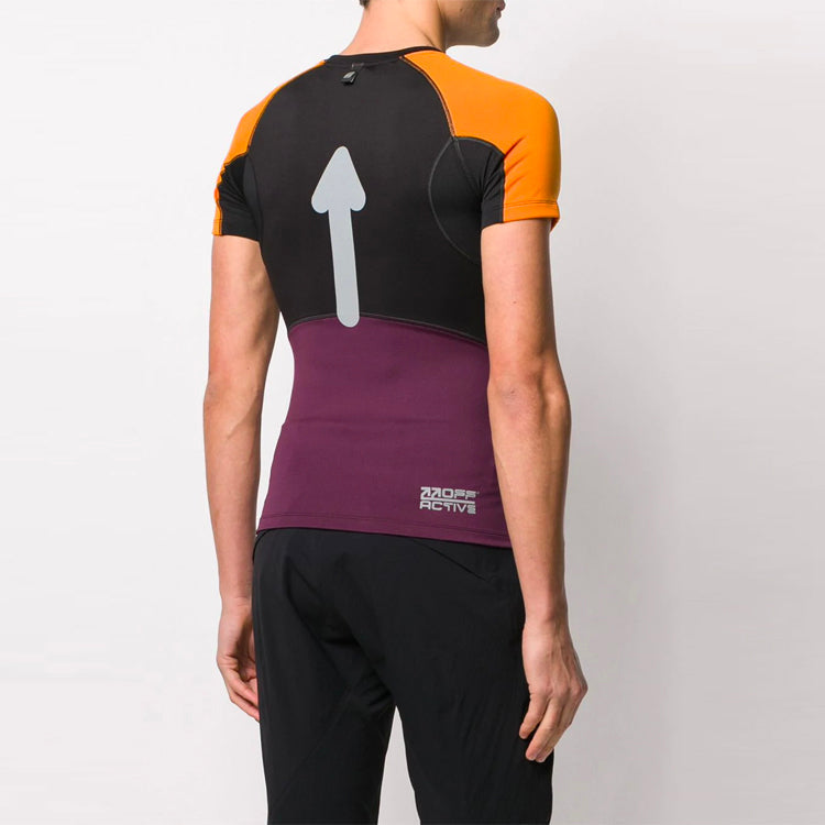 Off-White Colorblock Sports Short Sleeve Slim Fit Version Black OMVA001R20G500191991