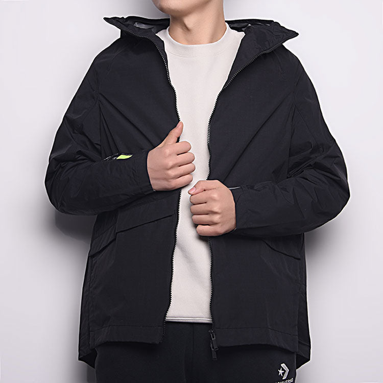 adidas Solid Color Loose Sports Hooded Jacket Black GL8676