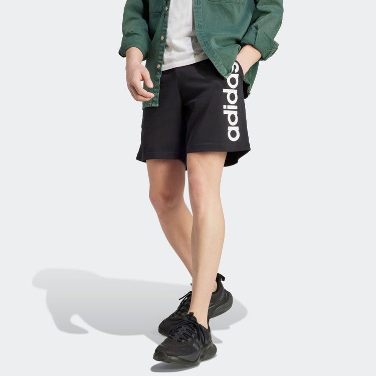adidas AEROREADY Essentials Single Jersey Linear Logo Shorts 'Black' IC0062