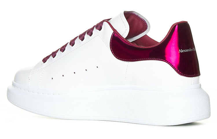 (WMNS) Alexander McQueen Oversized Sneakers 'White Burgundy' 718232WIE828847