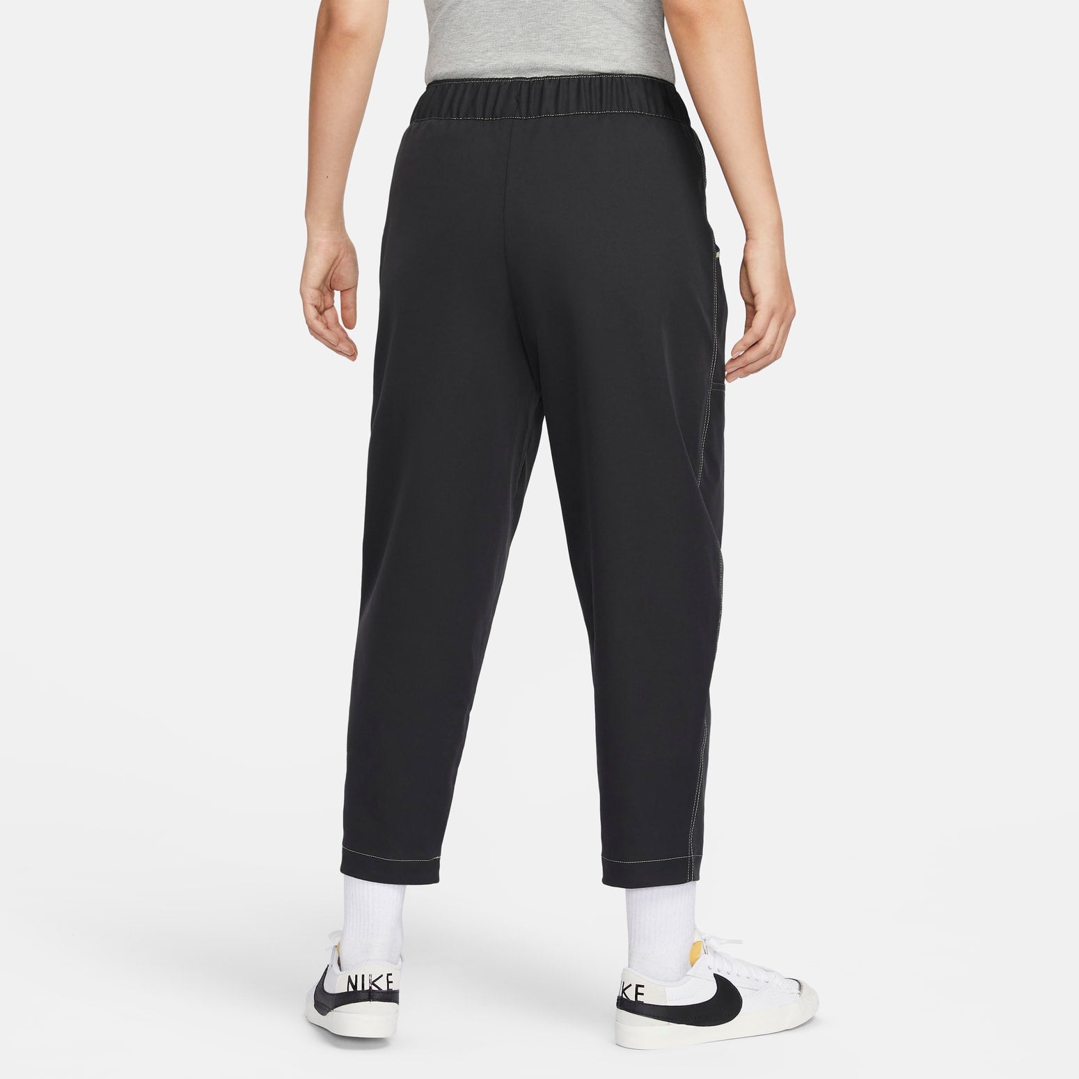 (WMNS) Nike Sportswear Woven Pants 'Black' HF6174-010