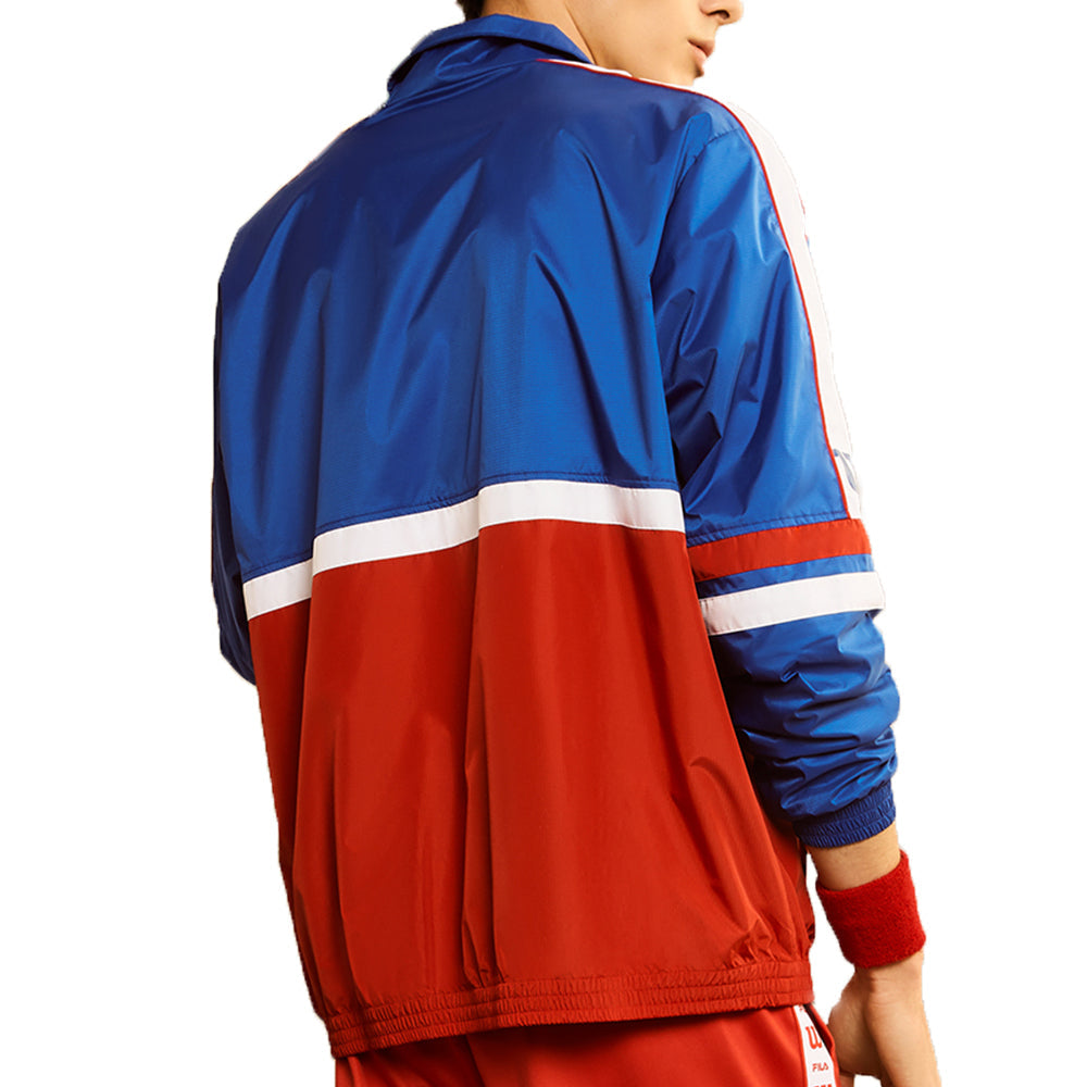 Yellow FILA x Wilson Crossover Contrasting Colors Tennis Sports Woven Jacket Blue A11M033702F-RB