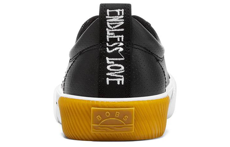 (WMNS) Skechers Bobs B Wilder Low-Top Sneakers Black/White 113877-BLK