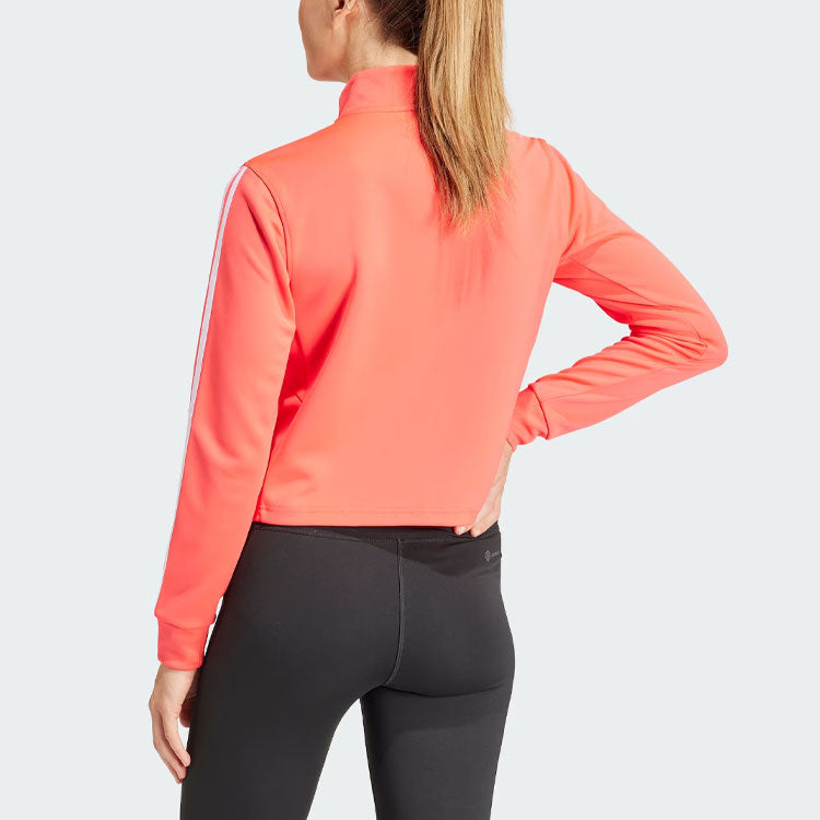 (WMNS) adidas Aeroready Train Essentials 3-Stripes Track Top Asia Sizing 'Pink' IS3976