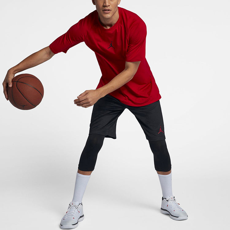 Air Jordan Rise Alphabet Logo Loose Quick Dry Basketball Sports Shorts Black 888377-010