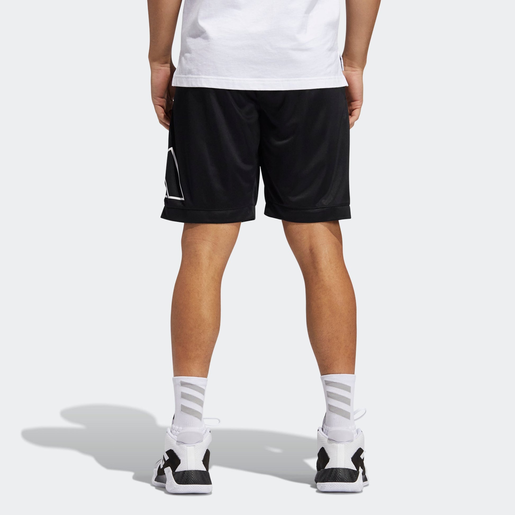 adidas Big Logo Short Basketball game Sports Shorts Black GT3018