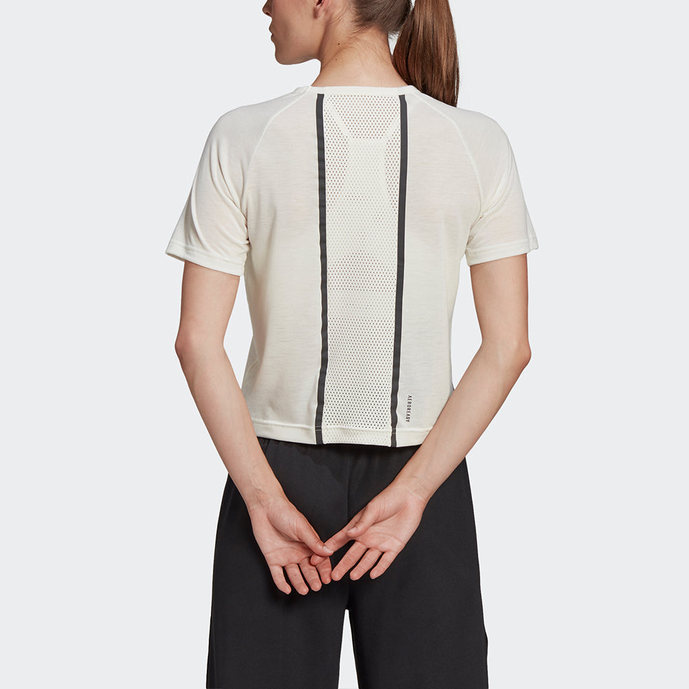 (WMNS) adidas Crop Tee Athleisure Casual Sports Round Neck Short Sleeve Jade White T-Shirt GH7369