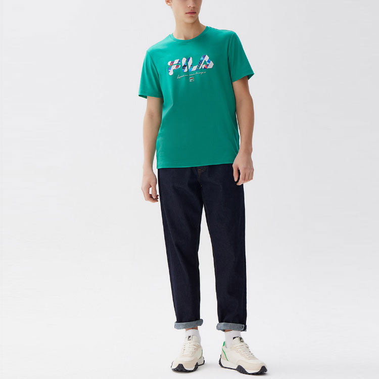 FILA Logo Letter Printing Sports Male Green F11M128105F-GN