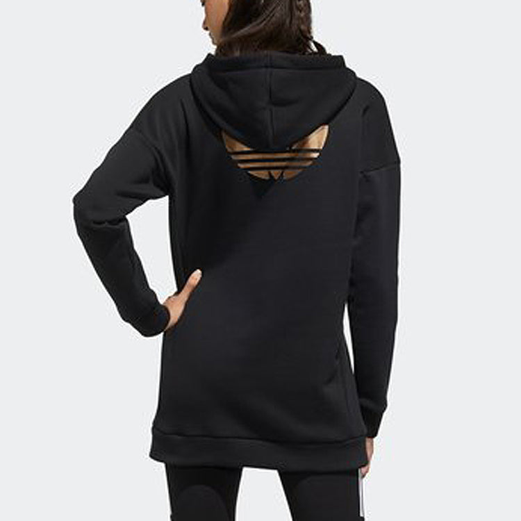 (WMNS) adidas originals Trefoil Hoodie 'Black' GH7776