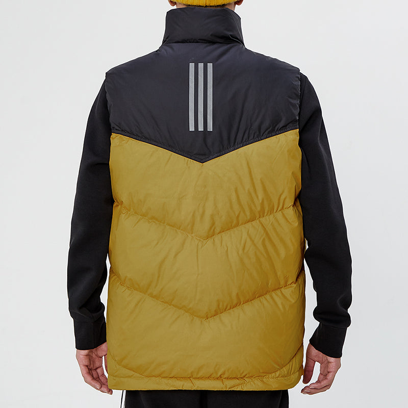 adidas Down Padded Vest Jacket 'Yellow Black' H20778