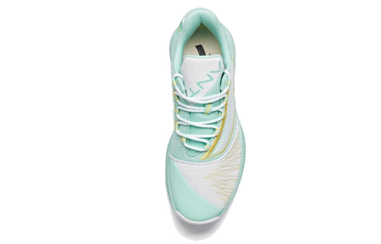 ANTA Leather Basketball Shoes 'White Green Yellow' 112031606-3