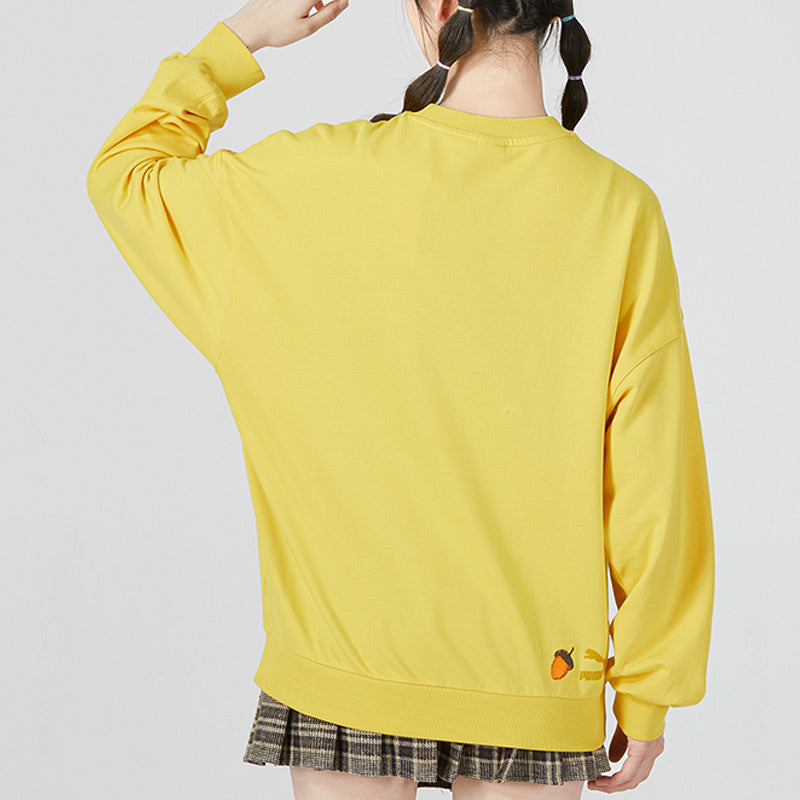 (WMNS) PUMA FF Bubble Sleeve Crew Neck Sweatshirt 'Yellow' 538779-41