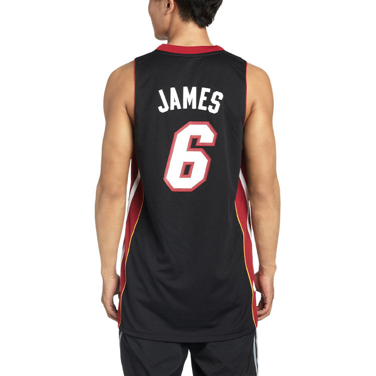 adidas LeBron James SW Fan Edition Miami Heat No. 6 Basketball Vest Black L76194