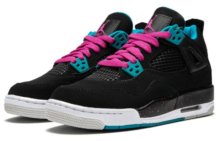 (GS) Air Jordan 4 Retro 'Black Vivid Pink' 487724-019