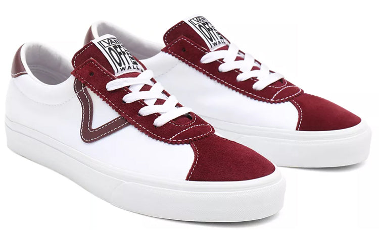 Vans Sport Lightweight Breathable Low Top Casual Skate Shoes White Red VN0A4BU69YI