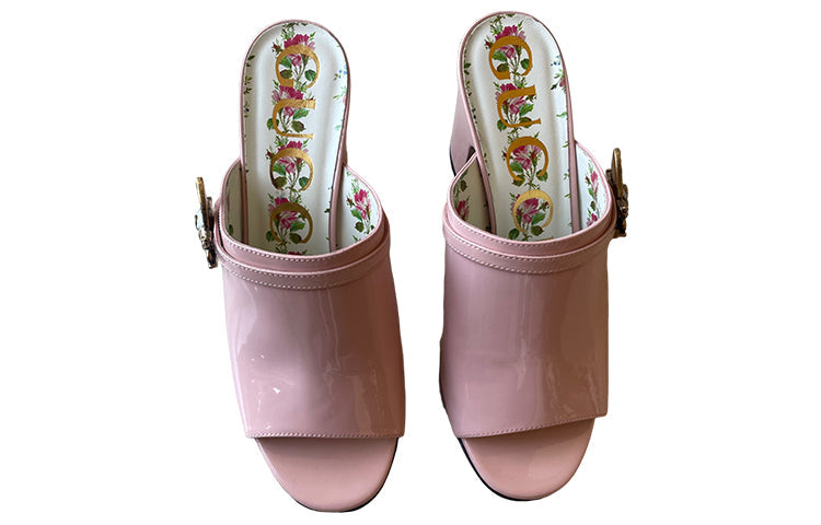 (WMNS) Gucci Leather Sandal With Bee 'Pink' 524623-BNC00-5909