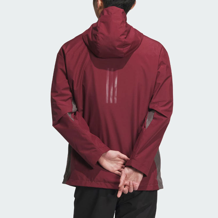 adidas City Escape Blocking Jacket Asia Sizing 'Red Grey' JE8577